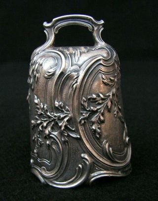 Ancienne Cloche Clochette De Table En Argent Massif Antique Silver Table Bell