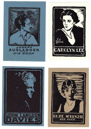 8,  Vintage Bookplates That Were Collected At A Bookplate Guild Show