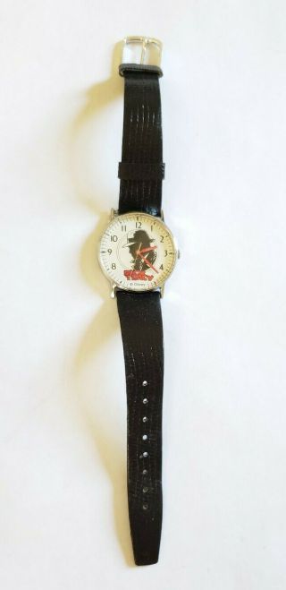 Vintage 1990 Dick Tracy Timex Wrist Watch Disney Movie Promo Leather Logo Poster