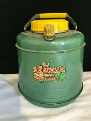 Vintage Woodland Jug Poloron Products Camping Hot & Cold W/ Box