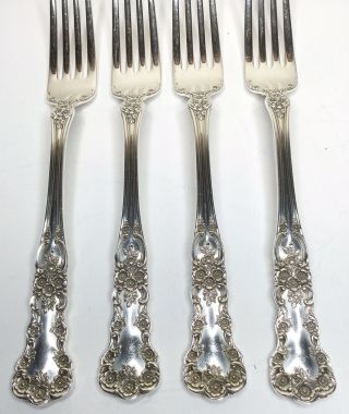 4 Gorham Buttercup Sterling Silver 7 1/2” Place Size Dinner Forks 214g