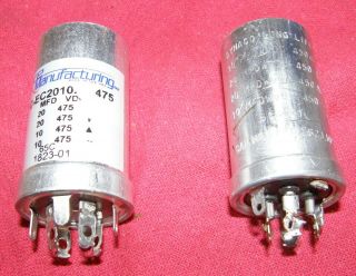 Two B,  Can Capacitors For Tube Power Supply 1 Cem,  1 Vtg Dynaco Lo Start