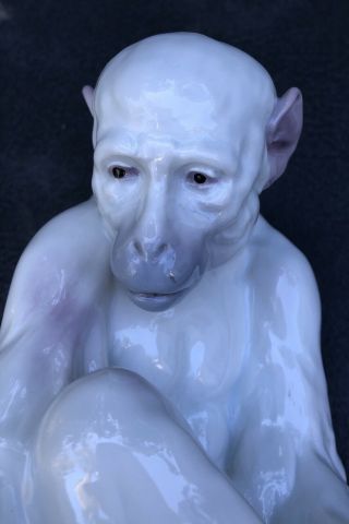 Antique Gebrüder Heubach Porcelain 6 1/2” Monkey
