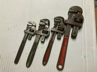 4 Vintage Stillson Pattern Wrenches
