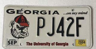 Georgia University of Georgia UGA Bulldog License Plate Embossed 2