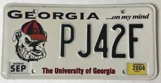 Georgia University of Georgia UGA Bulldog License Plate Embossed 3