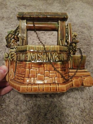 Vintage Authentic Mccoy Pottery Wishing Well Planter