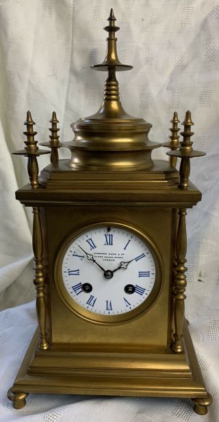 Antique French 8 Day Brass Mantel Clock Camerer Kuss - London
