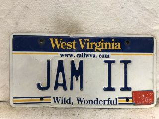 2008 West Virginia Vanity License Plate “jam Ii”