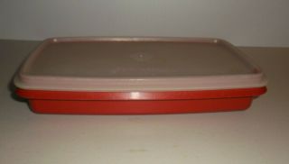 Vintage Tupperware Deli Lunch Meat Container 816 - 20 Paprika 9 X 5.  5