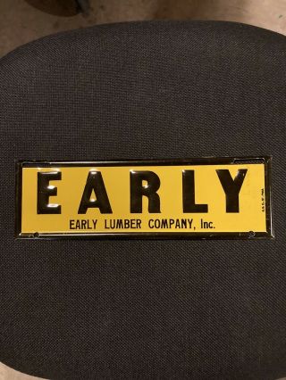 Early Lumber Company Automobile Sign License Plate Topper 2