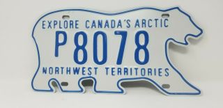 Arctic Polar Bear - Vintage Nwt Canada License Plate - Early 2000 