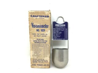 Vintage Sears Craftsman Viscosimeter Paint Meter Painter Tool Vis - Cos - I - Meter