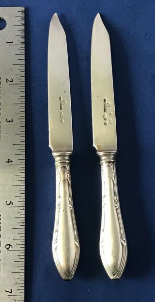 Antique Russian Imperial 84 Silver Fruit Knives Khlebnikov 1887