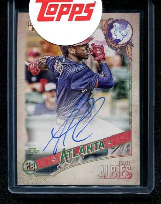 2018 Topps Gypsy Queen Ozzie Albies Rookie Rc Autograph Auto Logo Swap 16/99