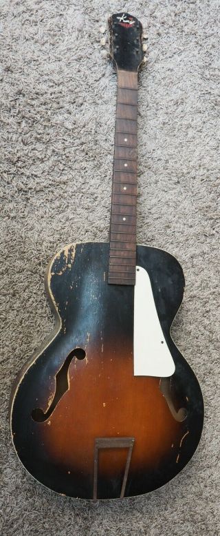 Vintage Kay Archtop F - Hole Acoustic Guitar - - Parts Only