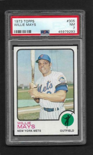 1973 Topps 305 Willie Mays Psa 7,  York Mets,  Baseball Hof