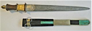 Antique Finely Crafted North African Tuareg Short Sword Dagger Early 20th 53 Cm
