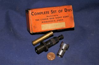 Vintage Lyman Tru - Line Jr.  310 Tool Dies.  32 Win Special W/ Shell Holder Box