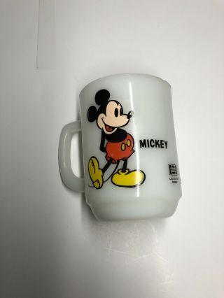 Vintage Anchor Hocking Fire King Mickey Mouse Mug Disney Pepsi