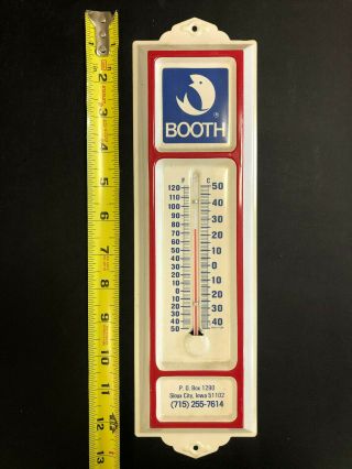 Vintage Advertising Thermometer Booth Sioux City Iowa