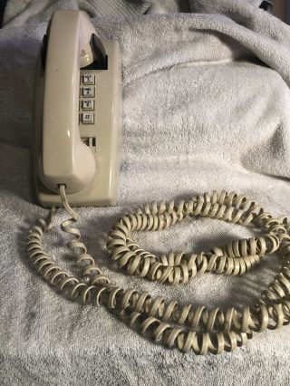 Vintage Bell Systems Western Electric Beige Push Button Wall Phone