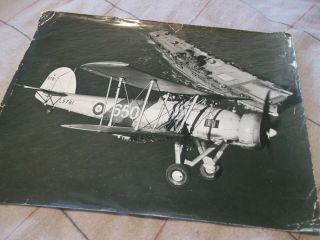 3) Orig Feb 1939 C E Brown Photo Swordfish L9781 650 820 Sqd Over Hms Ark Royal