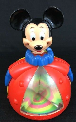 Vintage Mickey Mouse Spin Around Top Illco Toys Popping Balls Kaleidoscope