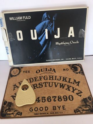 Vintage William Fuld Ouija Board With Planchette