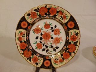 English Royal Crown Derby Porcelain Plate 8 1/2 " Antique Chrysanthemum 2 Imari