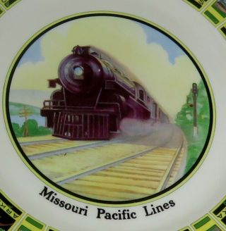 Vtg Railroad Train China Missouri Pacific Lines Dinner Plate Cond.