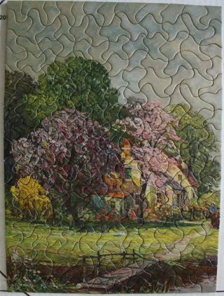 Vintage Tuco Puzzle " Hues Of Spring " Painting By R.  Weber Sm26