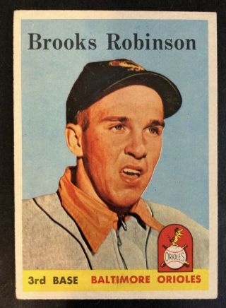 1958 Topps 307 Brooks Robinson - Baltimore Orioles Hall Of Fame Ex - Mt Centered