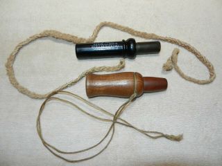 2 Vintage P.  S.  Olt D - 2 Regular Duck Call And A Lohman Duck Call