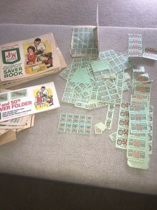 Vintage S&h Green Stamps Quick Saver Book Plus Stamps