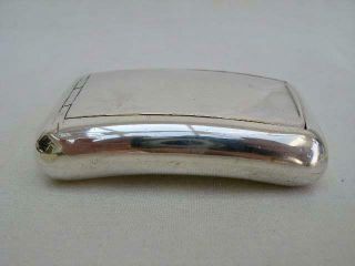 Quality Sterling Silver Curved Snuff Box By Joseph Ash I.  London 1809.