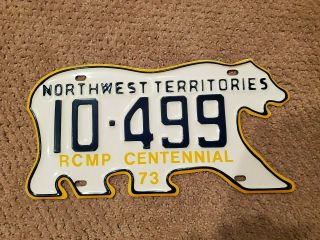 Northwest Territory Nwt Canada Polar Bear License Plates 1973 Rcmp & 1981