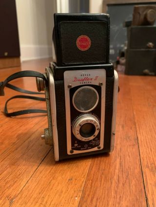 Vintage Kodak Duaflex Ii Medium Format Film Camera W/ Strap