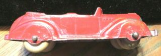 Vintage Tootsietoy Car 3 " Red 232 Open Touring Mfg 1940 - 1941