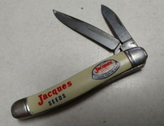 Vintage Jacques Seeds 2 - Blade Pocket Knife Imperial Providence R.  I.  Usa