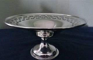 Small Edwardian English Sterling Silver Hallmarked Pedestal Dish By J.  Gloster