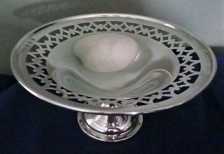 Small Edwardian English Sterling Silver Hallmarked Pedestal Dish by J.  Gloster 2