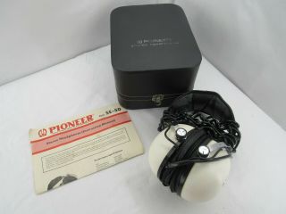 Vintage Pioneer Model Se - 50 Stereo Headphones W/case And Instructions