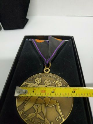 Vintage 1998 Nike World Masters Games Portland OR Bronze Gold Medal & Strap 3