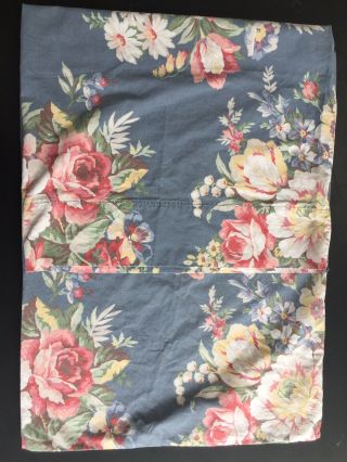 Vintage Ralph Lauren Kimberly Roses One (1) King Pillowcase