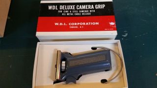 Wdl Deluxe Camera Grip With All Metal Cable Release Vintage Camera Accessory