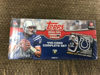 2012 Topps Football Set Factory Nfl Complete Set 440 Cards Luck Patch