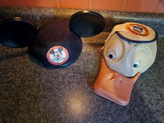 Vintage Donald Duck & Mickey Mouse Walt Disney World Land Souvenir Hat Ears