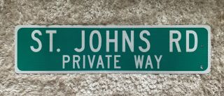 Vintage St Johns Road Harvard Square Cambridge Mass Sign 1990 - 2000 