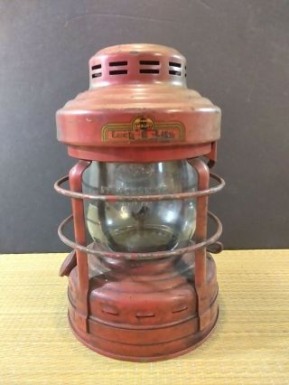 Vintage Embury Luck E Lite No 25 Lantern Clear Dietz Little Wizard Globe